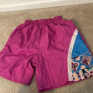 Vintage 80’s retro windbreaker shorts hot pink, woman’s size medium vintage 80’s